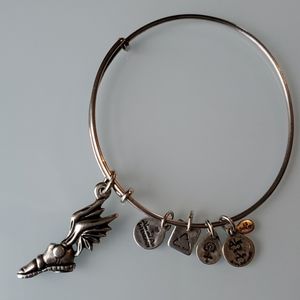 EUC Alex and Ani winged shoe Track&Field bracelet